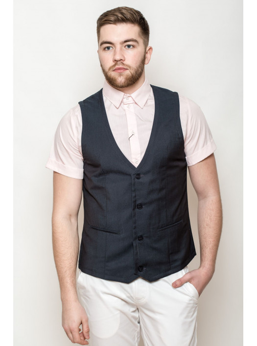 Рубашка обманка жилет-рубашка  3114_Светло-розовый