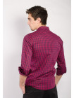 Рубашка Рубашка №46G040_Клетка бордово-синяя