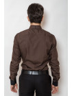 Рубашка Рубашка 3223_Темно-коричневый