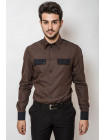 Рубашка Рубашка 3223_Темно-коричневый