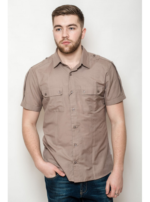Рубашка Рубашка 3132_Темно-бежевый