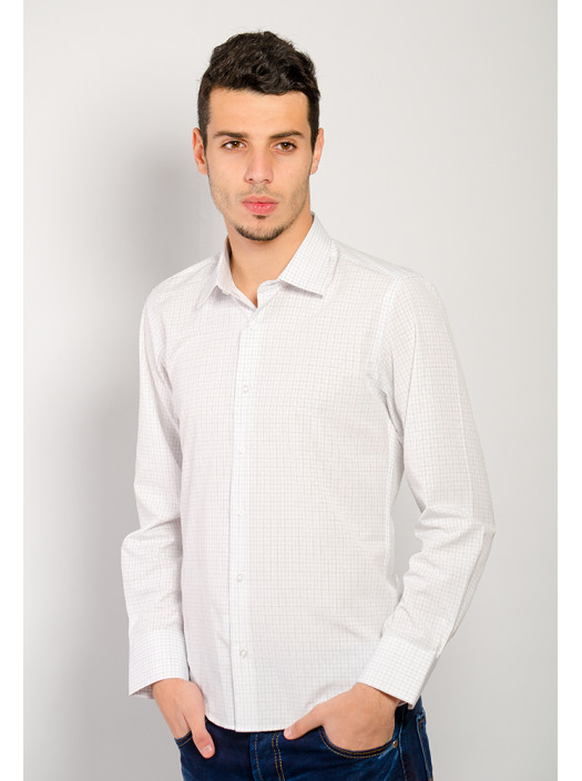 Рубашка Рубашка №74F001_Белая клетка