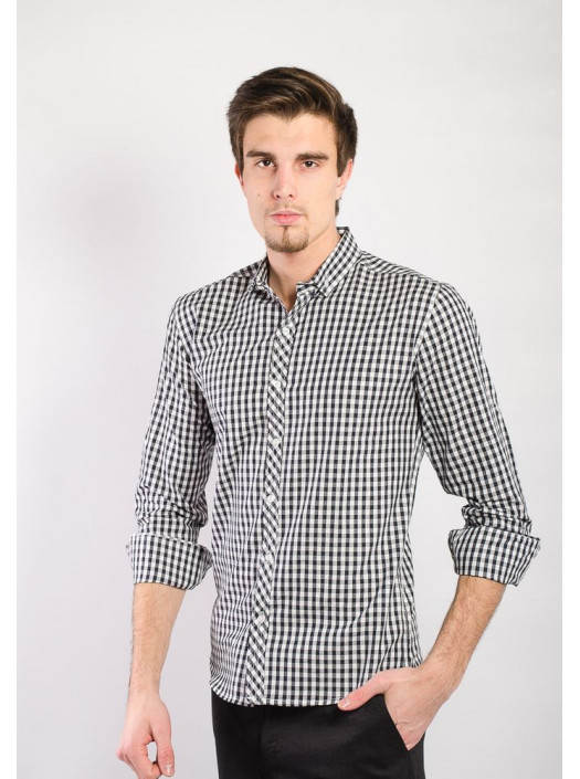 Рубашка Рубашка №46G040_Клетка черно-белая