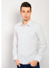 Рубашка Рубашка №74F001_Белый с черно-синей полоской
