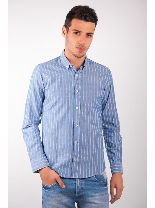 Рубашка Рубашка №101F005_Голубой