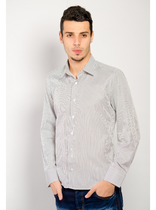 Рубашка Рубашка №74F001_Черная полоска
