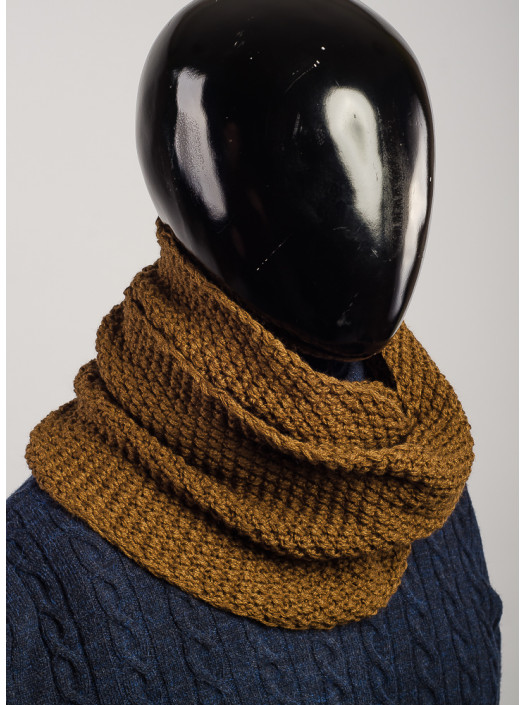 Шарф Хомут №87F002_Светло-коричневый