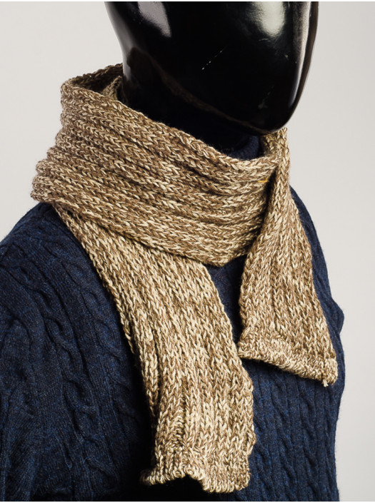 Шарф Шарф №87F003_Бежево-коричневый