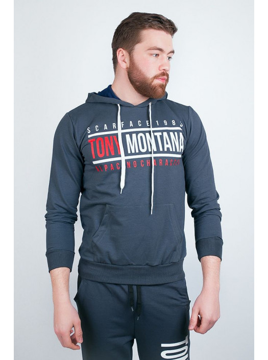 Худи Спортивный батник №85F008_Серый