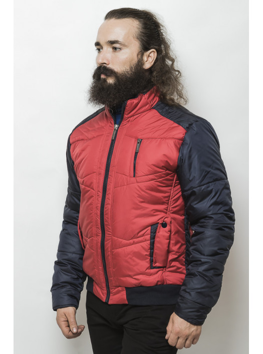 Зимняя куртка Куртка 2216_Красный/темно-синий